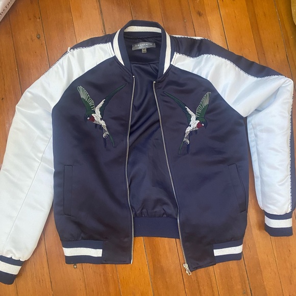 Bagatelle Satin Bomber Jacket - Picture 3 of 7